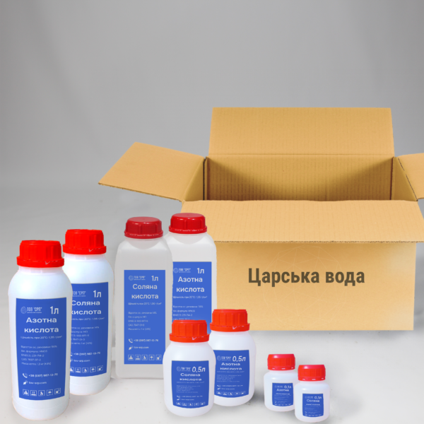 Царська водка комплект флакони 1л+1л фасована у коробках