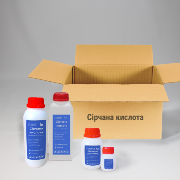 Сірчана кислота 43% фасована у коробках